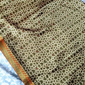 Dark Olive Green Saree