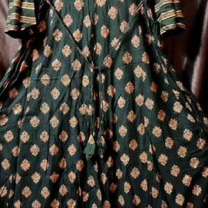 Dark Green Long Gown Ethnic Wear