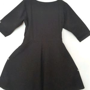 Women Fit And flare Black Dress