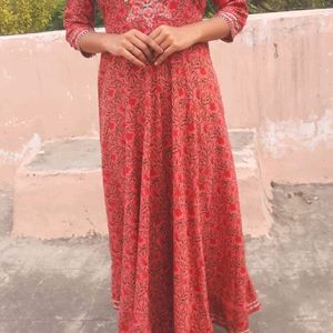 Anarkali Suit With Red Leggings 😍