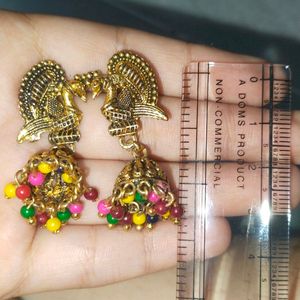 PEACOCK TRADITIONAL EARRINGS 🦚✨