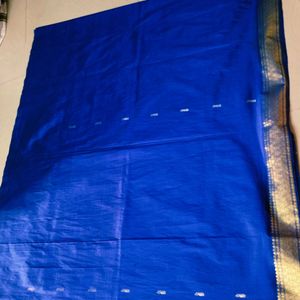 Blue Colour Pure Silver Kanchi Pattu Saree