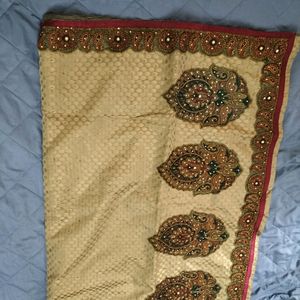 Saree Golden Brown Colour