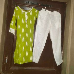 Kids Cotton Kurta And Pants Set