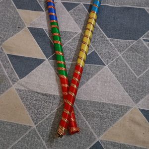 2 Pairs Of Dandiya Sticks