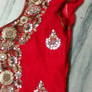 HEAVY WORKED RED KURTA FOR WOMEN