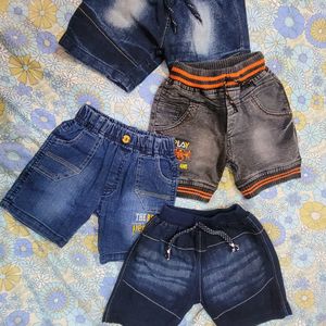 Boys Denim Shorts (Pack Of 4)