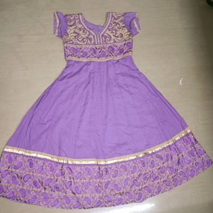 Gorgeous Lavender Cotton Anarkali 💜💜💜