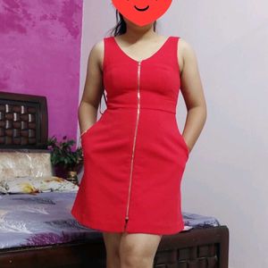 Full Front Zip Skater Dress For Winters