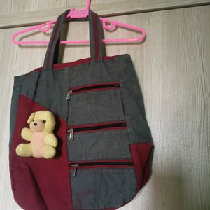 combo of 2 pure cotton handbags