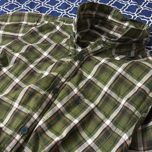 Allen Solly Shirt Custom Fit 38 Size Green Colored