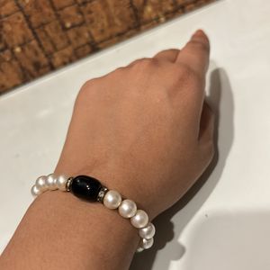 Black White Pearl Bracelet