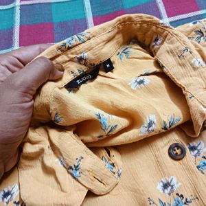 Trending Yellow Crop Top Shirt For Women