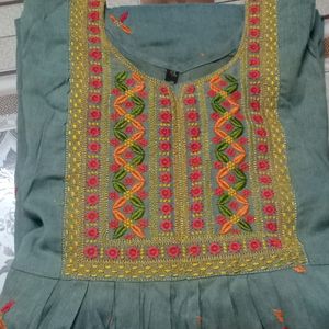 Anarkali Kurta Embroidery Work Base