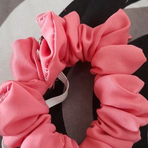 2 Peach Color Scrunches -xl Size