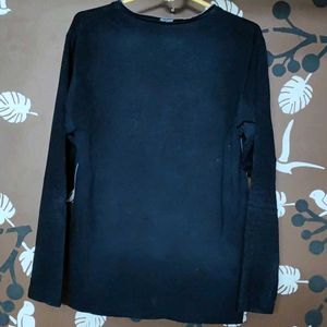 Men Black Full Sleeve T-shirt