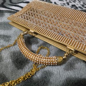 Golden Diamond Purse Clutches