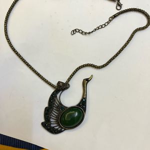 Green Stone peacock Pendant