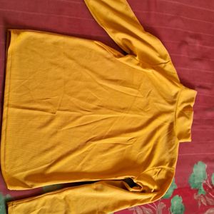 Beautiful yellow high neck t-shirt