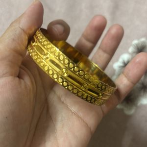 Two Golden Bangles With Freebies