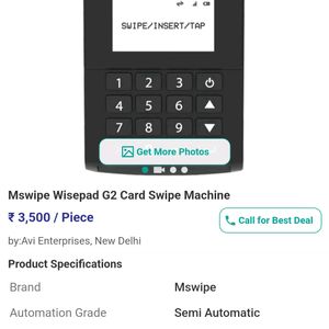 mswipe POS Device OR Swiping Machine Lifetime 0 Re