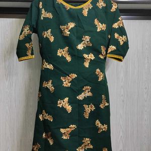 Floral Print Straight Kurta Set