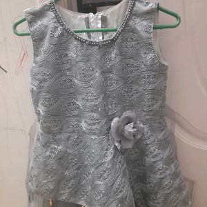 Grey Party Wear Frock