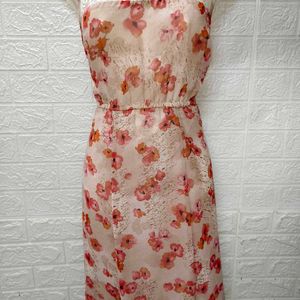 Floral Printed Peach Dress