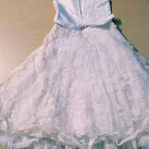 White Colour Girl Cinderella frock