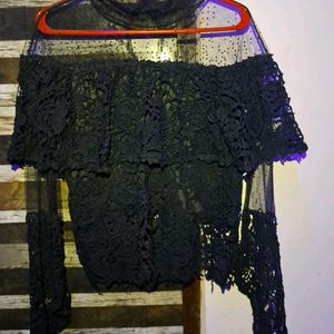 Black Party Wear Top