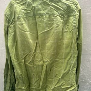 Used Up Light Green Chinese Collar Shirt