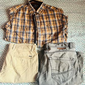 1 Shirt, Trouser And Jeans Combo Offer