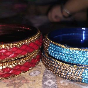 New Collection Bangles Golden Work