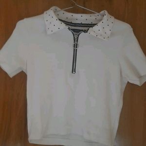 Cute White Cropped Tee for Women