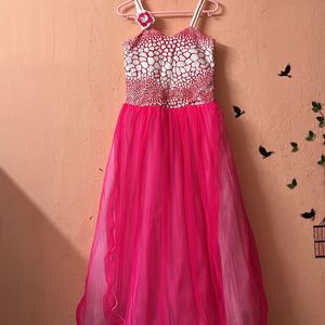 MODERN WESTERN PINK FROCK/GOWN FOR WOMEN