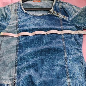 Awesome Denim Kurti With Unique Patterns