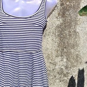 PE. BLUE AND WHITE STRIPS FROCK