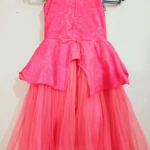 Dark Pink Gown For Girls