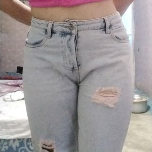 Blue Boyfriend Fit Jeans