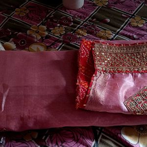 Brand New Cotton Silk Saree With Blouse Piece