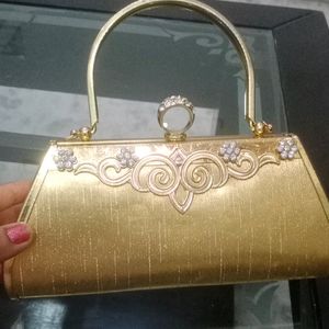 Very Beautiful Bridal Golden Clutch.