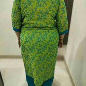 Green Kurti With Palazzo Set