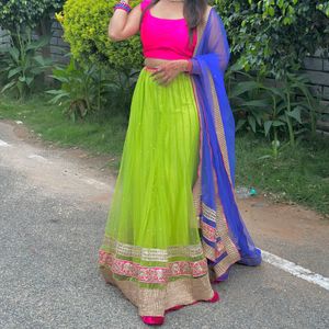 Grand Lehenga With Shawa Blue