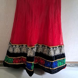 Anarkali Red and Black