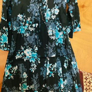 One Piece Dress With Beautiful Floral Print Design