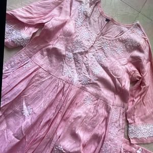 Pink Kurti Set with Dupatta