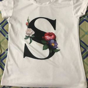 White S Letter TShirt Never Worn