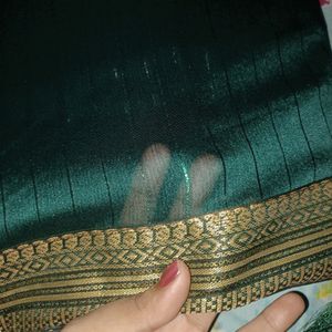 Dark Green Saree