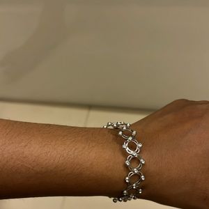 Pure Silver Adjustable Ring +braclet