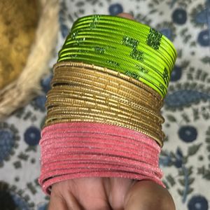 Multicolour Bangles For Party Look.